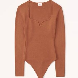 Abercrombie and fitch sweetheart sweater long sleeve bodysuit